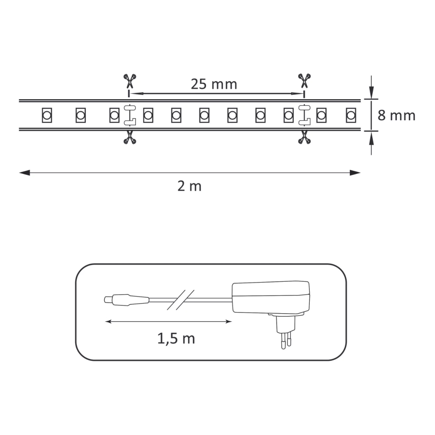 LED Trak 2m LED/18W/12V IP65 4000K