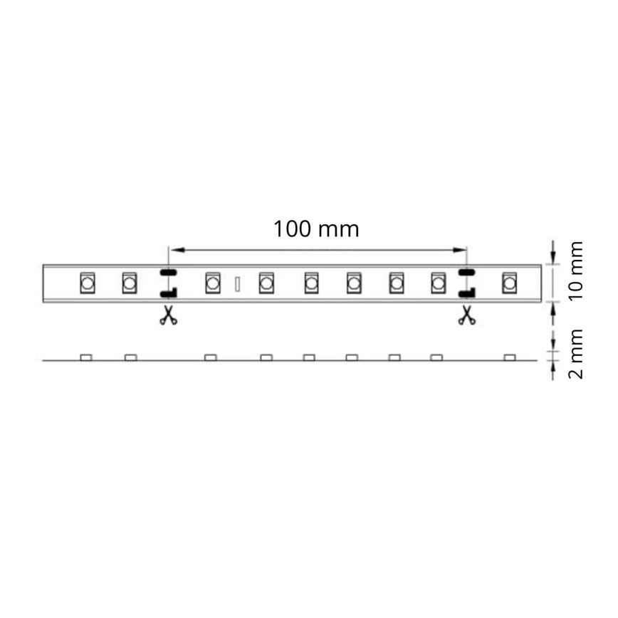 LED Trak 5m LED/10W/12V IP20 bela