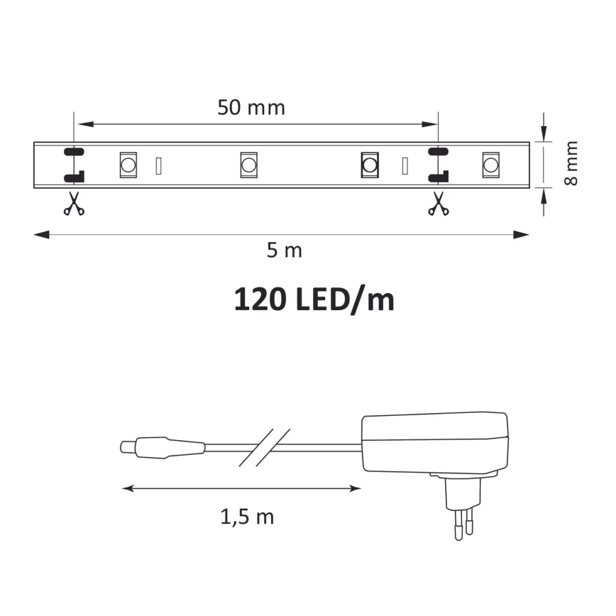 LED Trak 5m LED/36W/12V 4000K