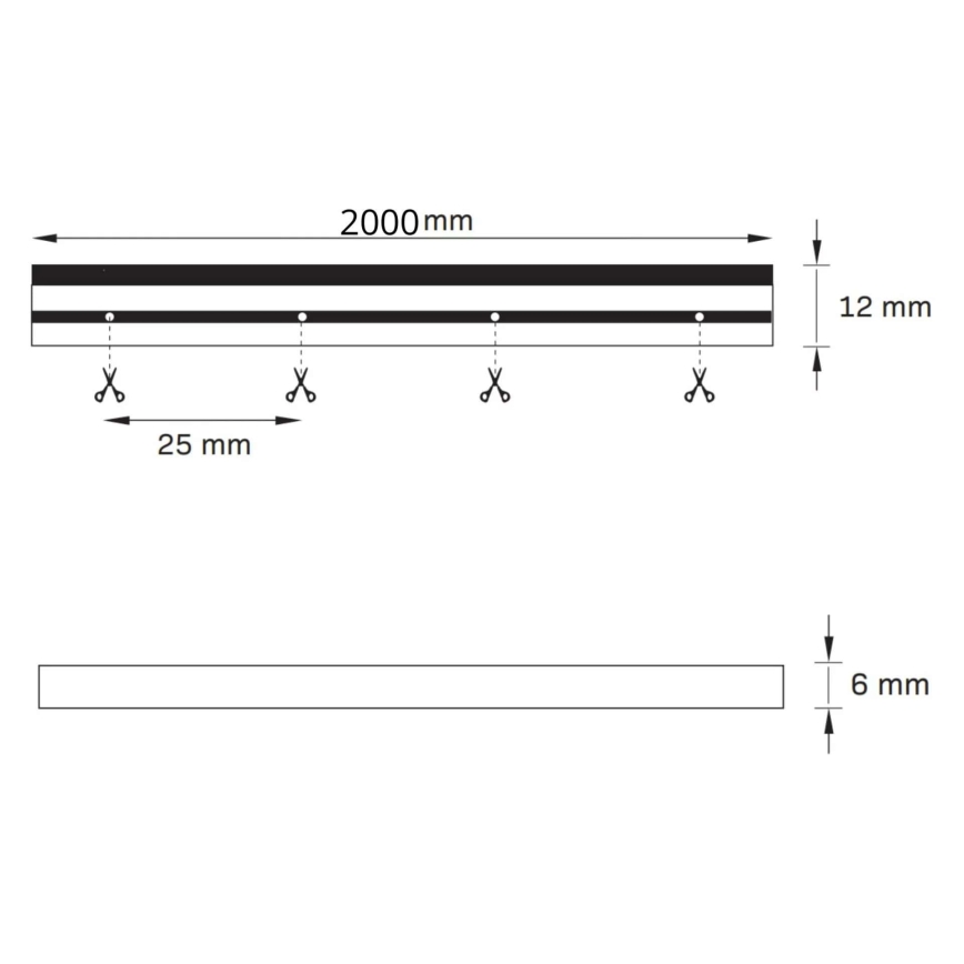 LED Trak NEON 2 m LED/17W/12V IP65 modra