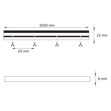 LED Trak NEON 5 m LED/27W/12V IP65 oranžna