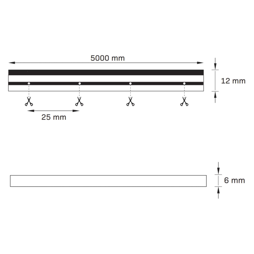 LED Trak NEON 5 m LED/27W/12V IP65 oranžna