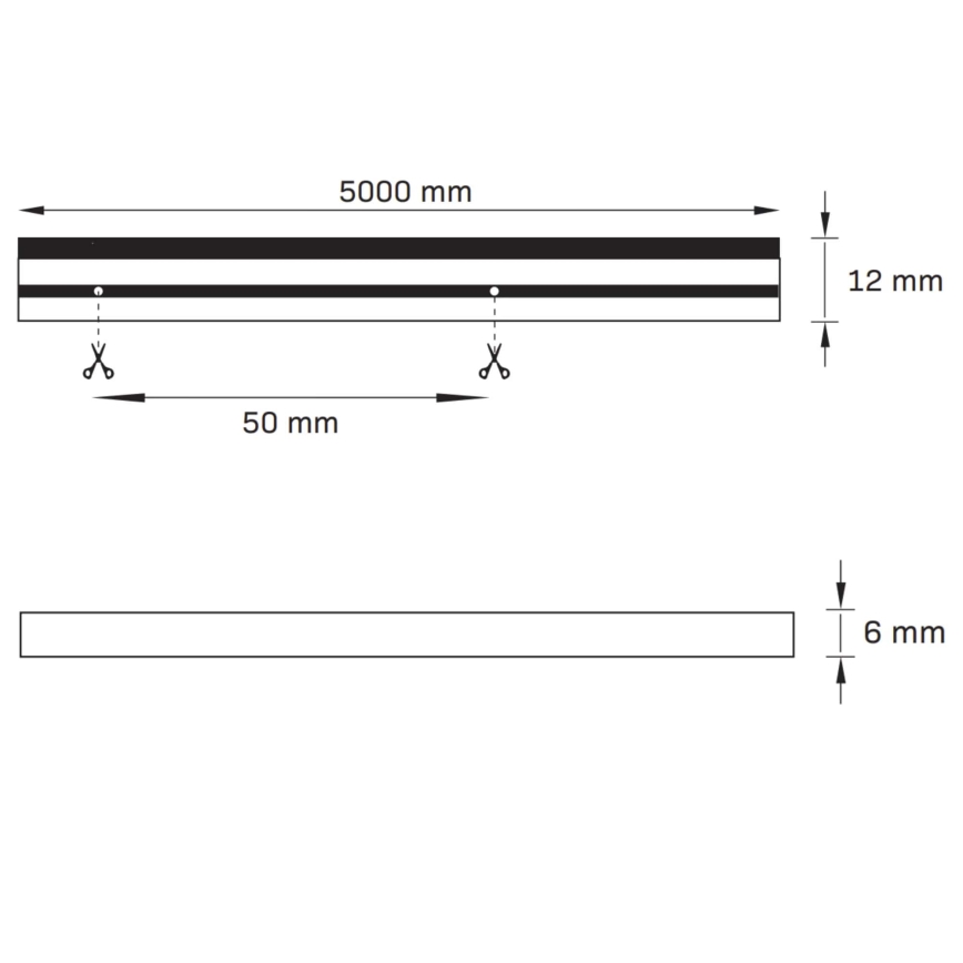LED Trak NEON 5m LED/40W/24V oranžna IP65