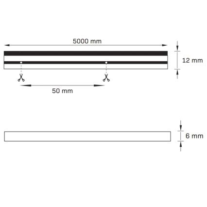 LED Trak NEON 5m LED/48W/24V 4000K IP65