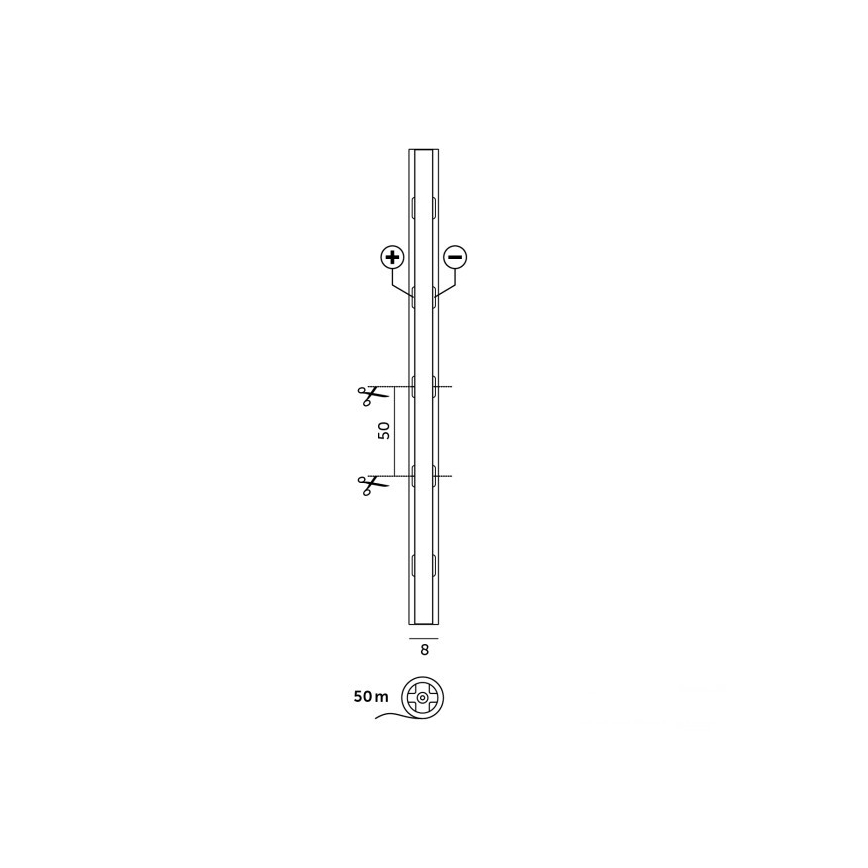 LED trak TRAMO LED/500W/24V 50m 4000K