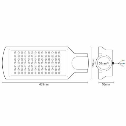 LED Ulična svetilka LED/100W/170-400V IP65