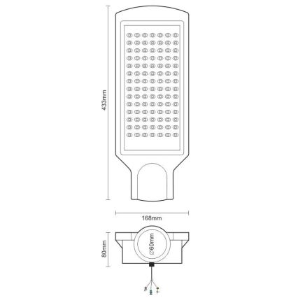 LED Ulična svetilka LED/100W/170-400V IP65