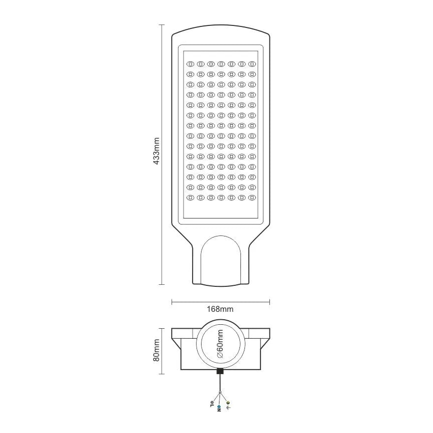 LED Ulična svetilka LED/100W/170-400V IP65