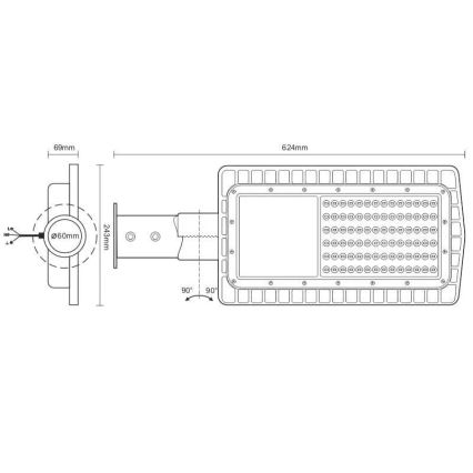 LED Ulična svetilka LED/100W/230V 5000K IP65