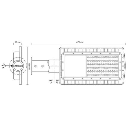 LED Ulična svetilka LED/30W/230V 5000K IP65