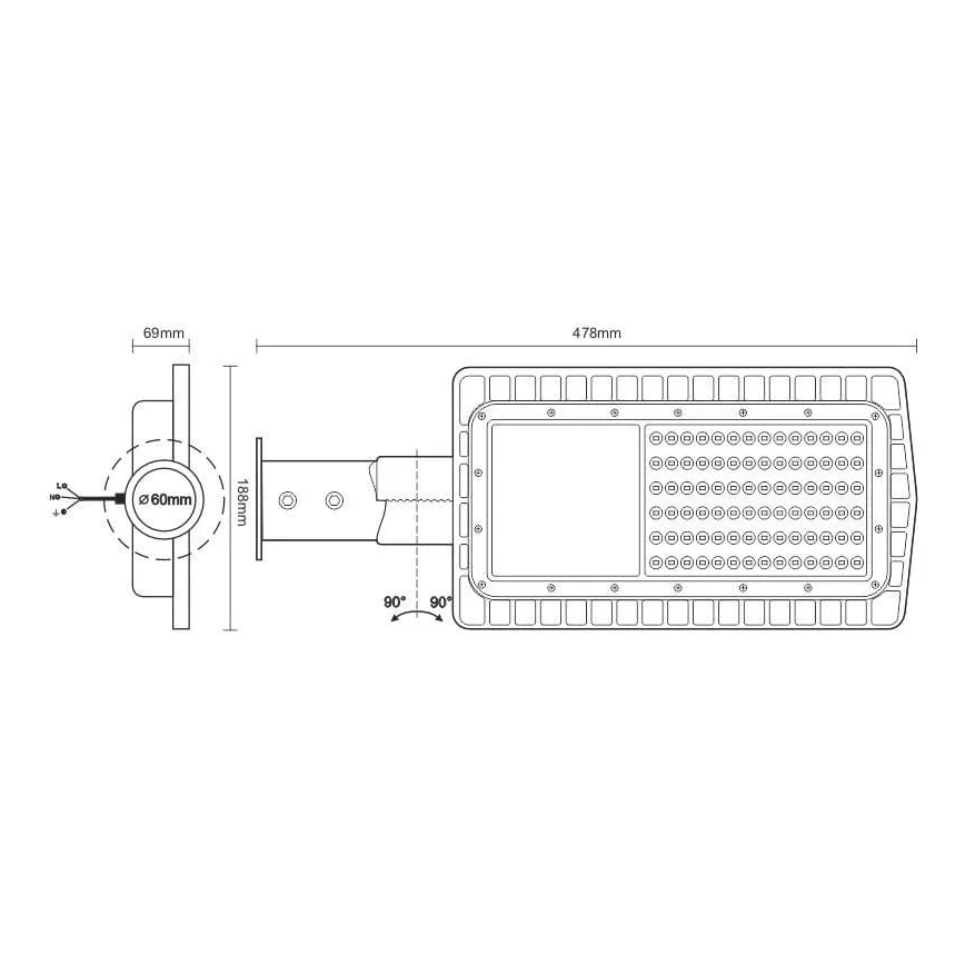 LED Ulična svetilka LED/30W/230V 5000K IP65