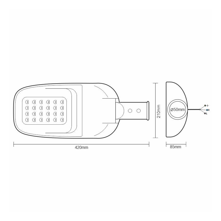 LED Ulična svetilka LED/40W/230V 5000K IP65