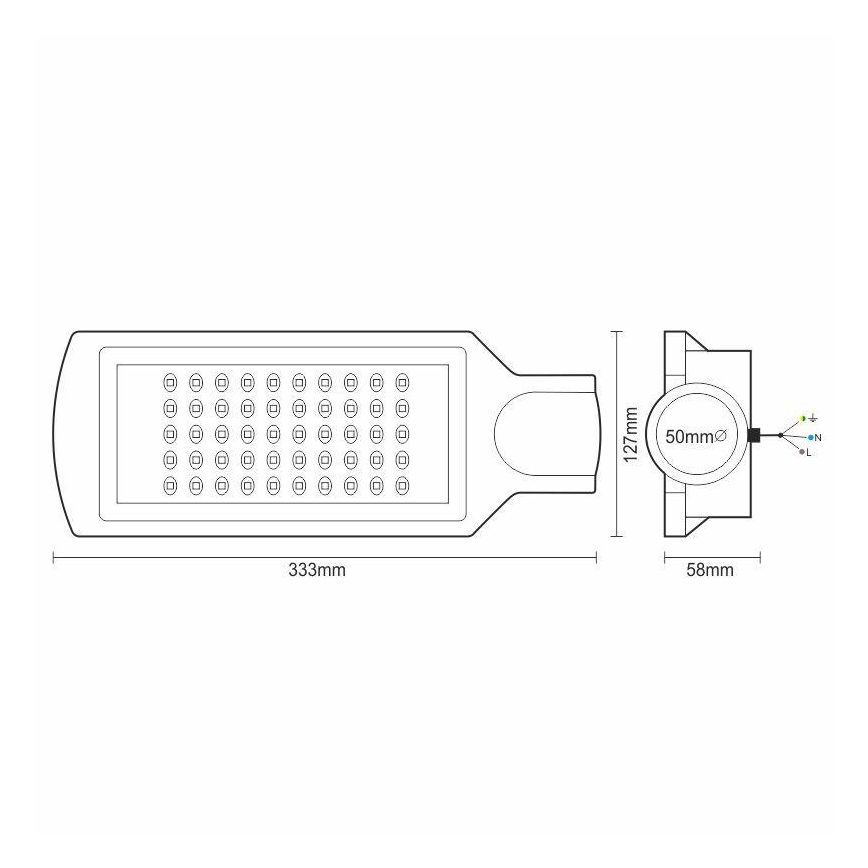 LED Ulična svetilka LED/50W/170-400V 4000K IP65