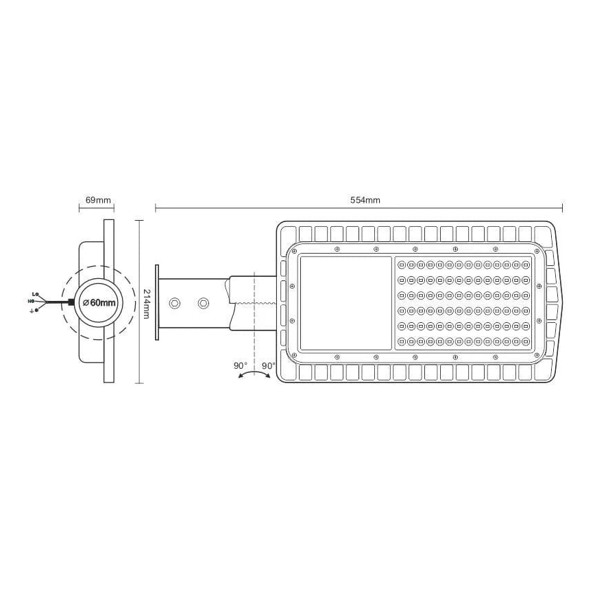 LED Ulična svetilka LED/60W/230V 5000K IP65