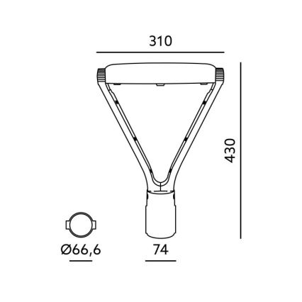 LED ulična svetilka NEXPARK LED/30/40/60W/230V 3000/4000/6500K IP66