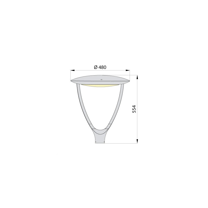 LED Ulična svetilka PARK SOFT LED/60W/230V 4000K IP65