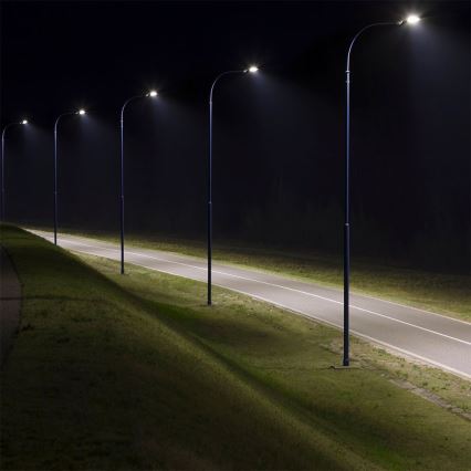 LED Ulična svetilka s senzorjem mraka SAMSUNG CHIP LED/100W/230V 4000K IP65 siva