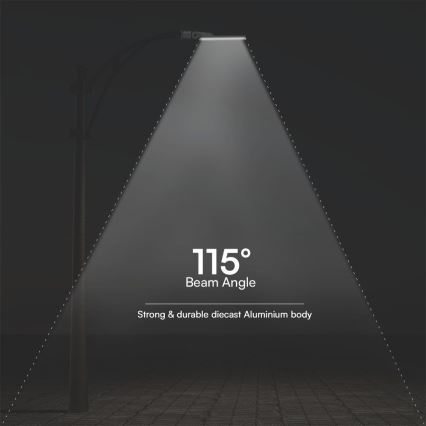 LED Ulična svetilka s senzorjem mraka SAMSUNG CHIP LED/100W/230V 4000K IP65 siva