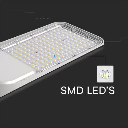 LED Ulična svetilka s senzorjem mraka SAMSUNG CHIP LED/100W/230V 4000K IP65 siva