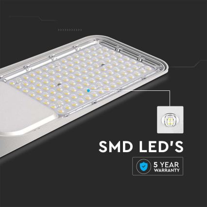 LED Ulična svetilka s senzorjem mraka SAMSUNG CHIP LED/100W/230V 6500K IP65 siva