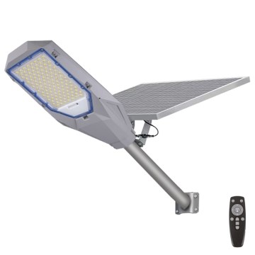 LED ulična svetilka z možnostjo zatemnitve, s senzorjem mraka in sončnim panelom LED/200W/20000 mAh 6500K IP65 siva