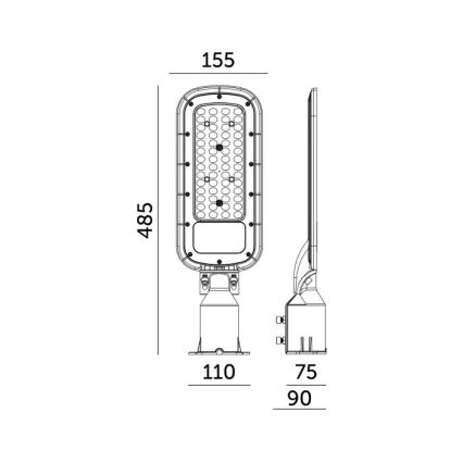 LED ulično svetilo BRELUXO LED/100W/230V 4000K IP65