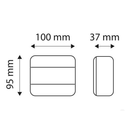 LED Univerzalna zadnja luč MULTI LED/1,5W/12V IP65 rdeča/oranžna