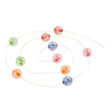 LED veriga 10xLED/2xAA 2,35m večbarvna