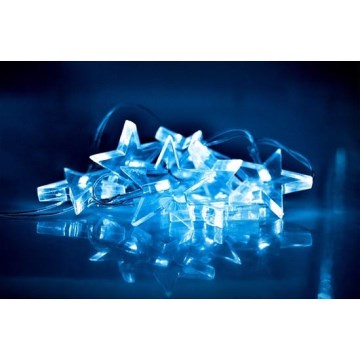 LED  veriga 10xLED/2xAA 2,5m modra