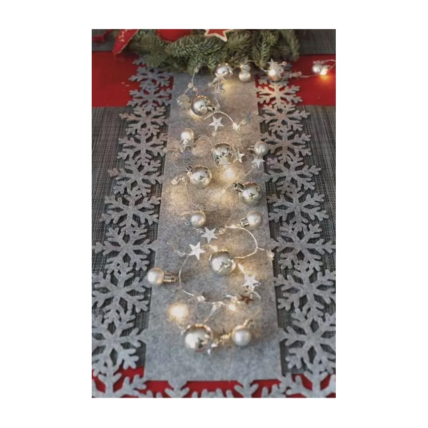 LED veriga 20xLED/2xAA 2,2 m topla bela