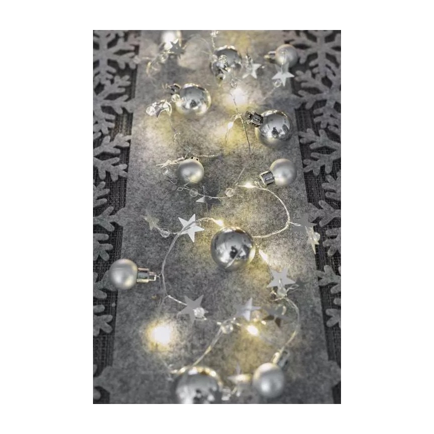 LED veriga 20xLED/2xAA 2,2 m topla bela