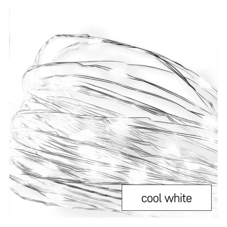 LED  veriga 20xLED/2xAA 2,4m hladna bela