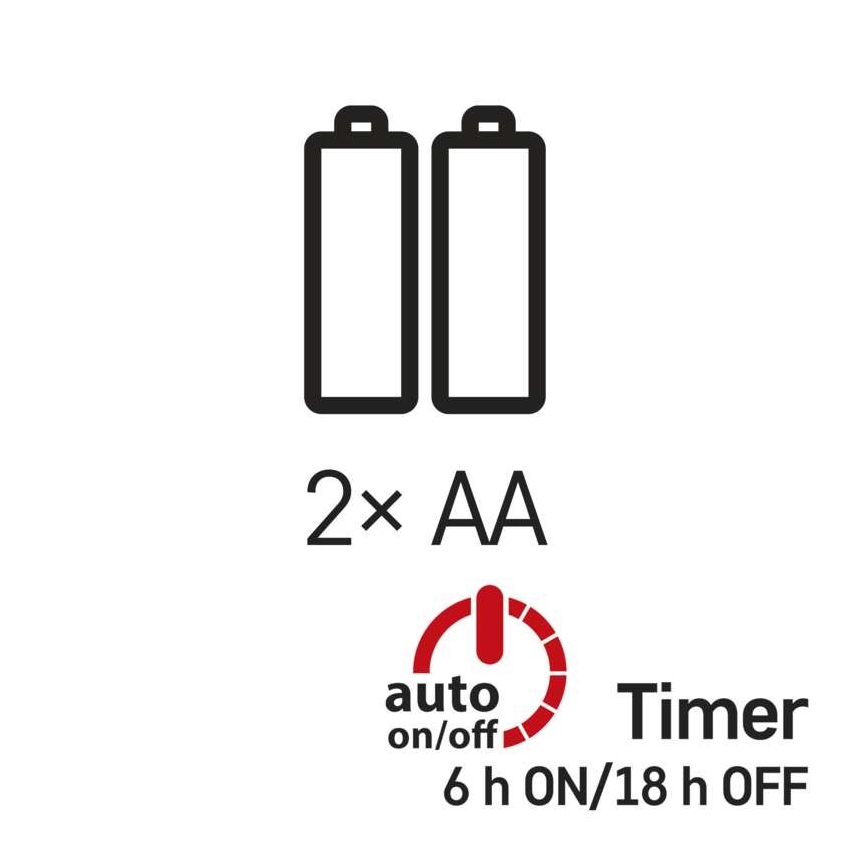 LED  veriga 20xLED/2xAA 2,4m večbarvna