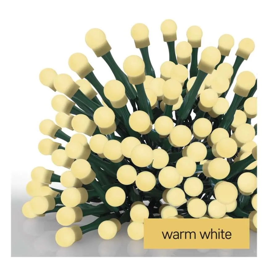 LED veriga 300xLED/230V/8 funkcij 35m IP44 topla bela