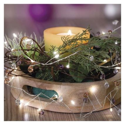 LED veriga 40xLED/3xAA 1,5 m topla bela