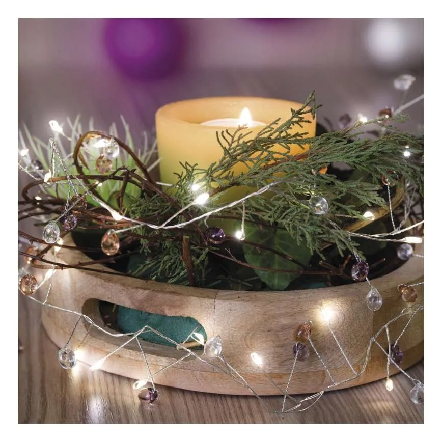 LED veriga 40xLED/3xAA 1,5 m topla bela