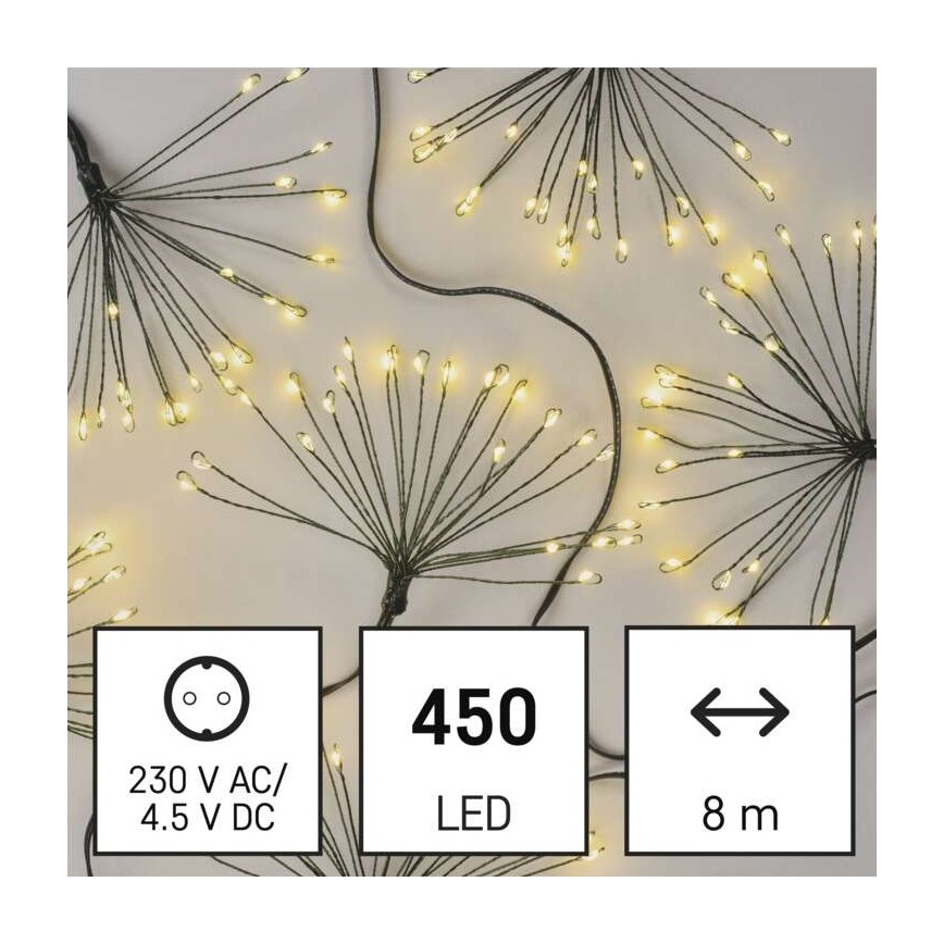 LED veriga 450xLED/11m topla bela