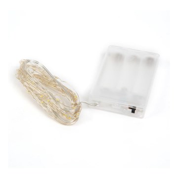 LED  veriga 50xLED/3xAA 5m večbarvna