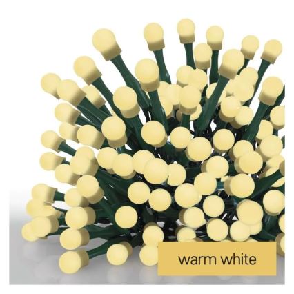 LED veriga 80xLED/230V/8 funkcij 13m IP44 topla bela