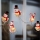 LED veriga z prisajalkami 6xLED/2xAA 1,2m topla bela snežak