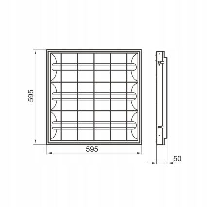 LED Vgradna fluorescenčna svetilka 3xLED/13W/230V