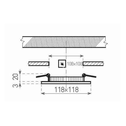 LED Vgradna kopalniška svetilka 30xLED SMD/6W/230V