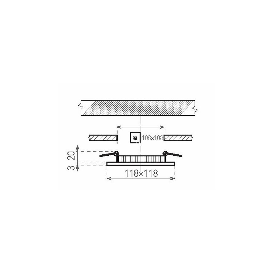 LED Vgradna kopalniška svetilka 30xLED SMD/6W/230V