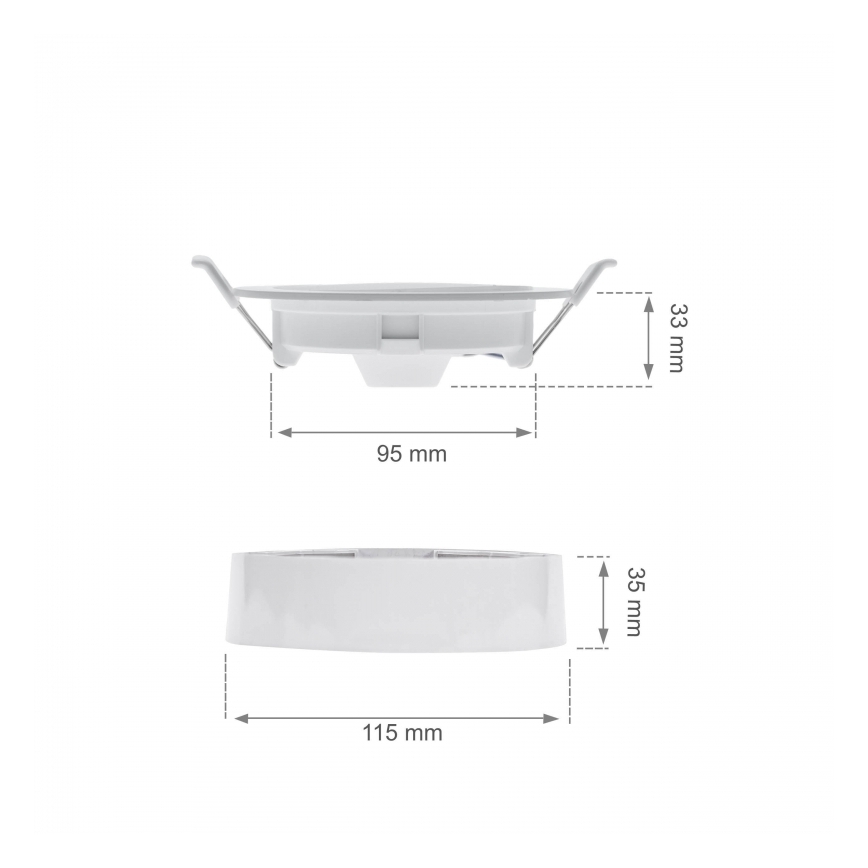 LED vgradna stropna svetilka ALGINE 2v1 LED/6W/230V 3000K bela
