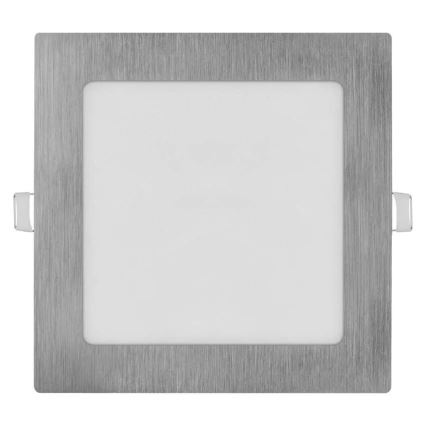 LED vgradna stropna svetilka NEXXO LED/12,5W/230V 3000/3500/4000K srebrna 17x17 cm