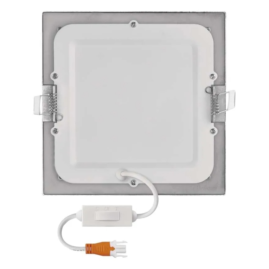 LED vgradna stropna svetilka NEXXO LED/12,5W/230V 3000/3500/4000K srebrna 17x17 cm