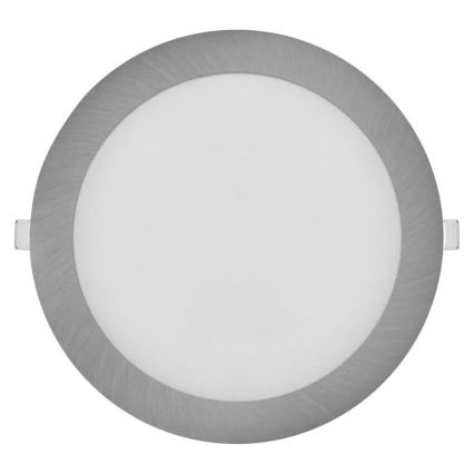 LED vgradna stropna svetilka NEXXO LED/18W/230V 3000/3500/4000K, srebrna, premer 22,5 cm