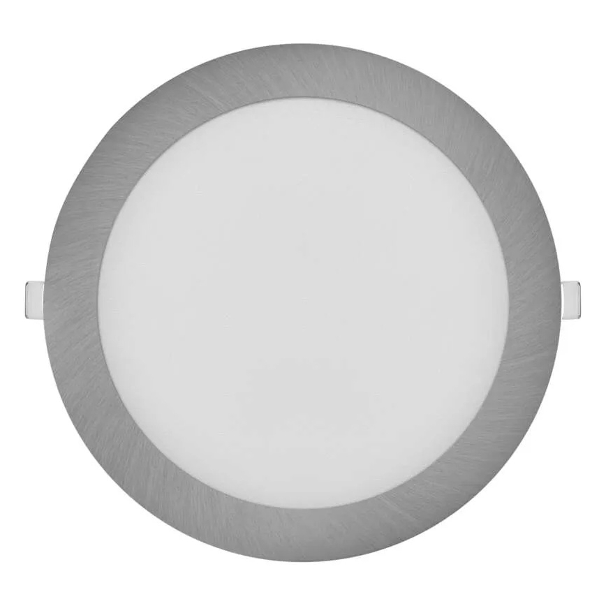LED vgradna stropna svetilka NEXXO LED/18W/230V 3000/3500/4000K, srebrna, premer 22,5 cm