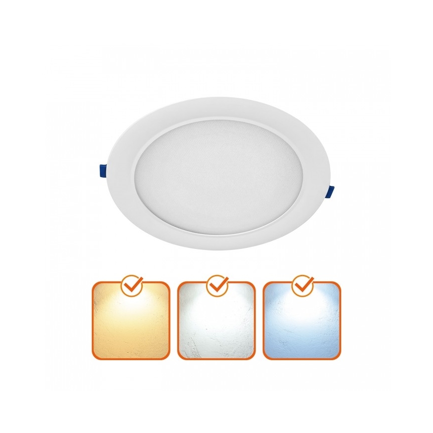 LED vgradna stropna svetilka SIGARO LED/24W/230V 3000/4000/6500K Ø 22 cm bela