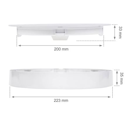 LED Vgradna svetilka ALGINE 2v1 LED/18W/230V 3000K